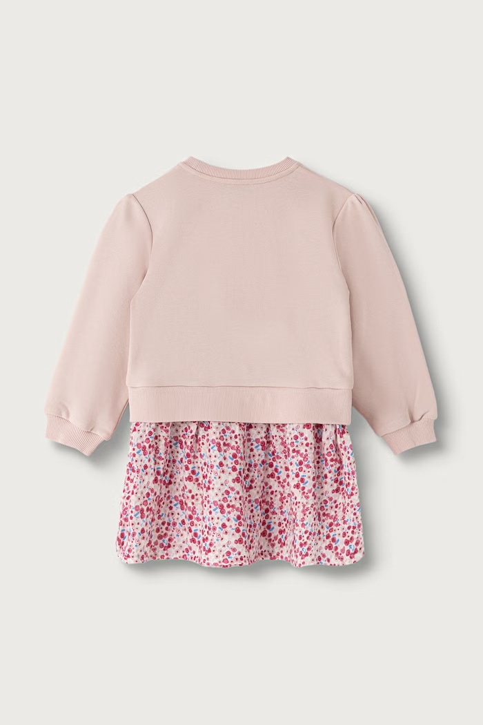United Colors of Benetton Sukienka z bawełną 3XVUGV02V.P.Seasonal różowy AW26