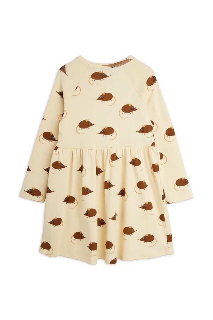 Mini Rodini Sukienka bawełniana Elephant 26750103 beżowy AW26