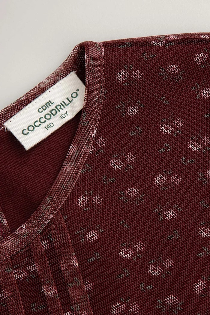 DÍVKA Coccodrillo Šaty ZC6128101FGJ burgundské