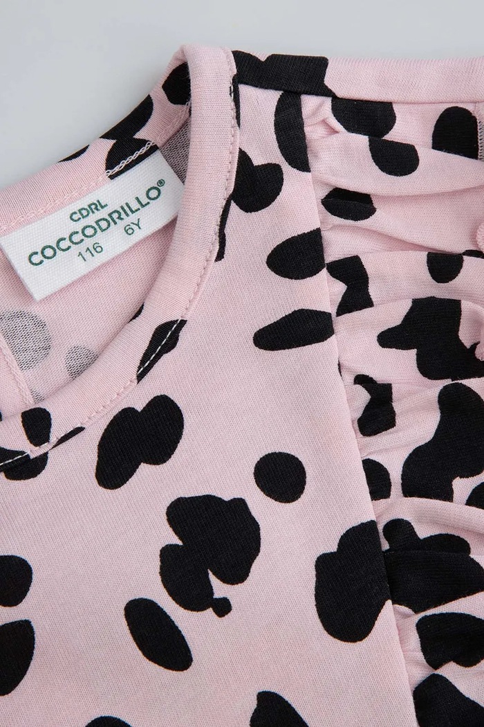 DÍVKA Coccodrillo rozšířené šaty bavlněné ZC6129102TGK růžová