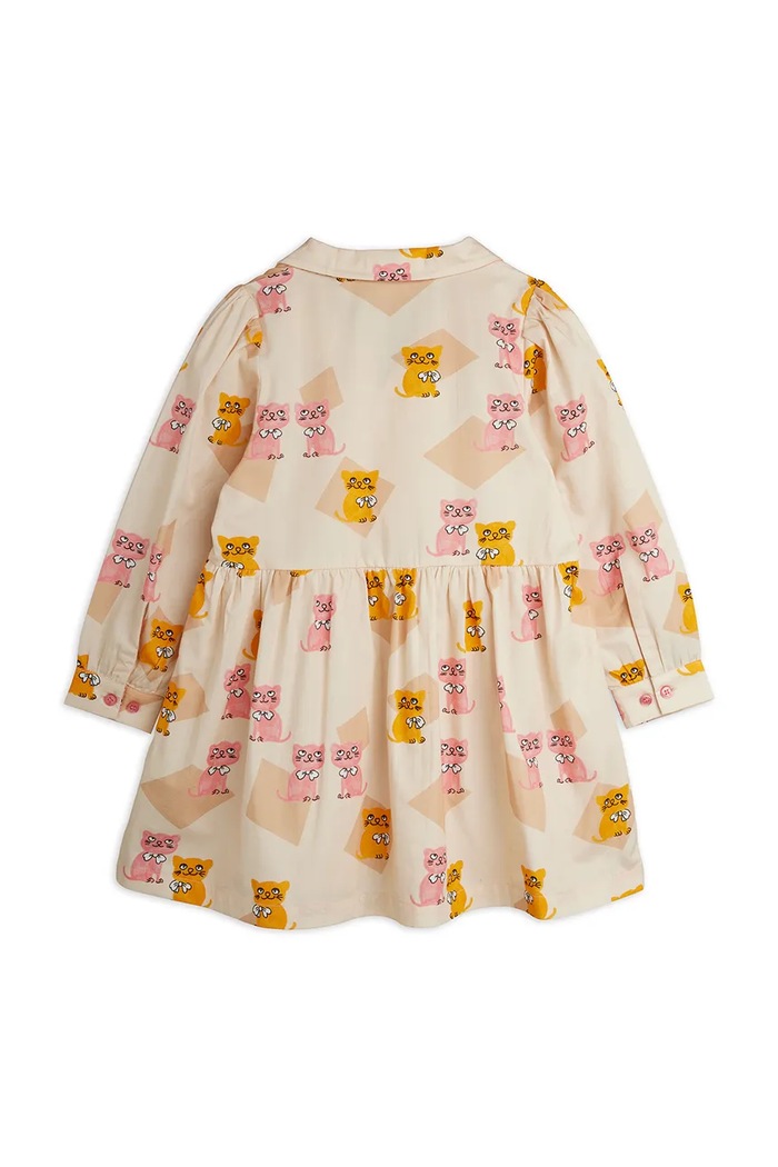 Dziewczynka Mini Rodini sukienka rozkloszowana bawełniana Kittens 26750121 różowy