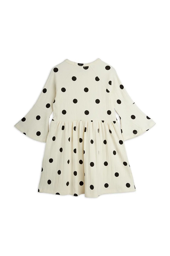 Mini Rodini sukienka rozkloszowana bawełniana z elastanem 26750102 biały AW26