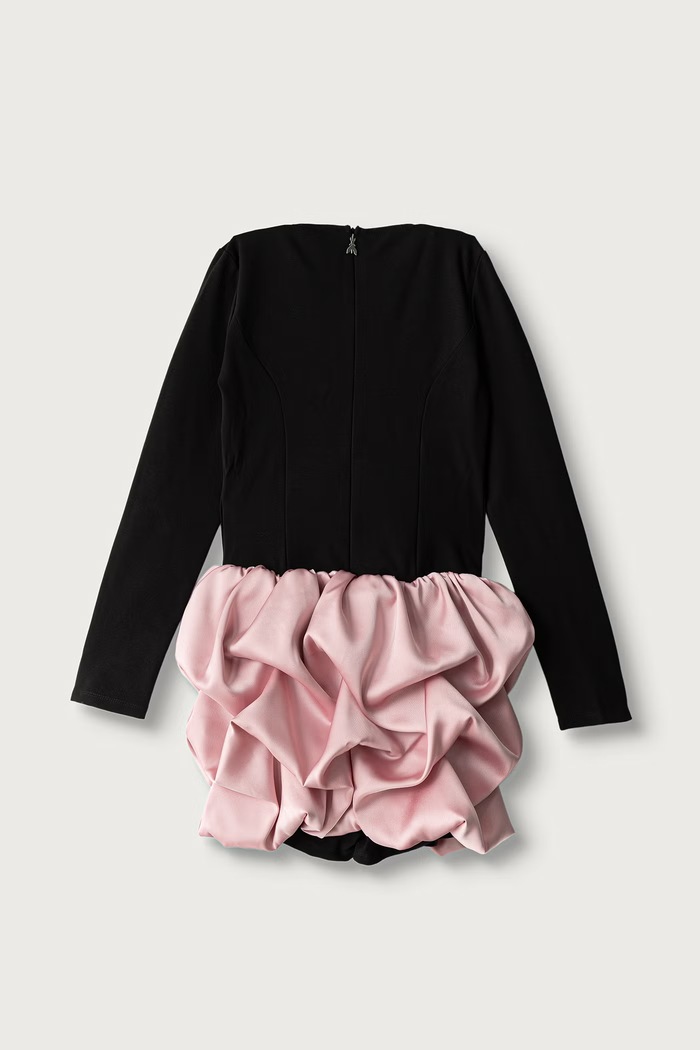 Patrizia Pepe Sukienka z bawełną C0244 7A0094 czarny AW26