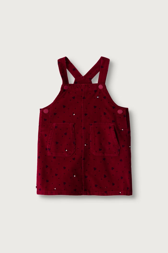 Sukienka z bawełną Tommy Hilfiger KN0KN02324.9BY2 bordowy