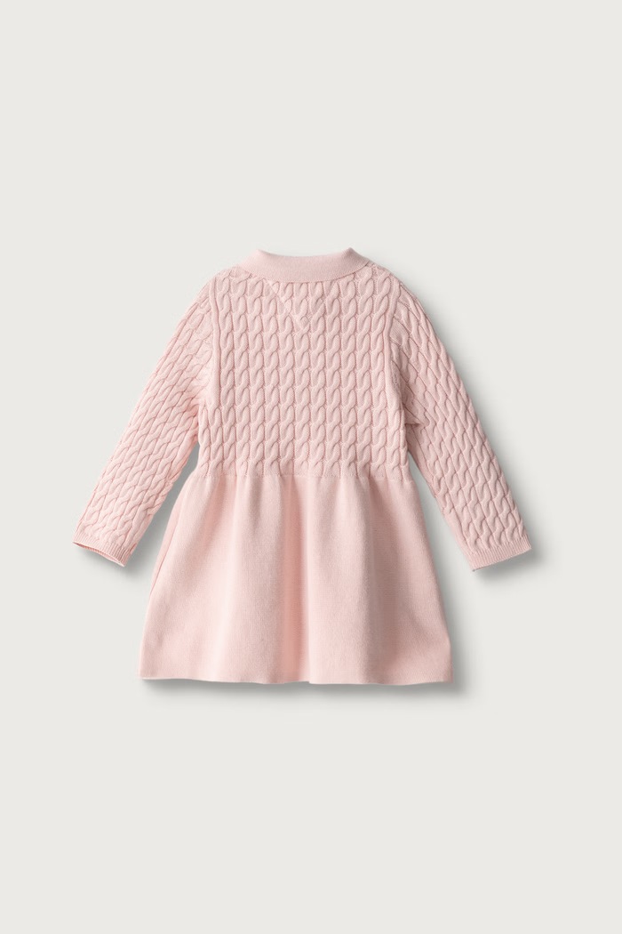 Tommy Hilfiger Sukienka sweterkowa bawełniana KN0KN02308.9BY2 różowy AW26