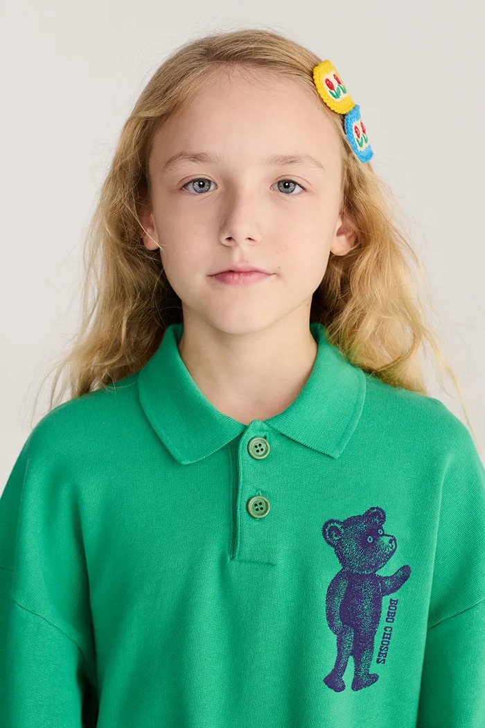 Bobo Choses φόρεμα βαμβακερό Softpaw Monster πράσινο 226AC083