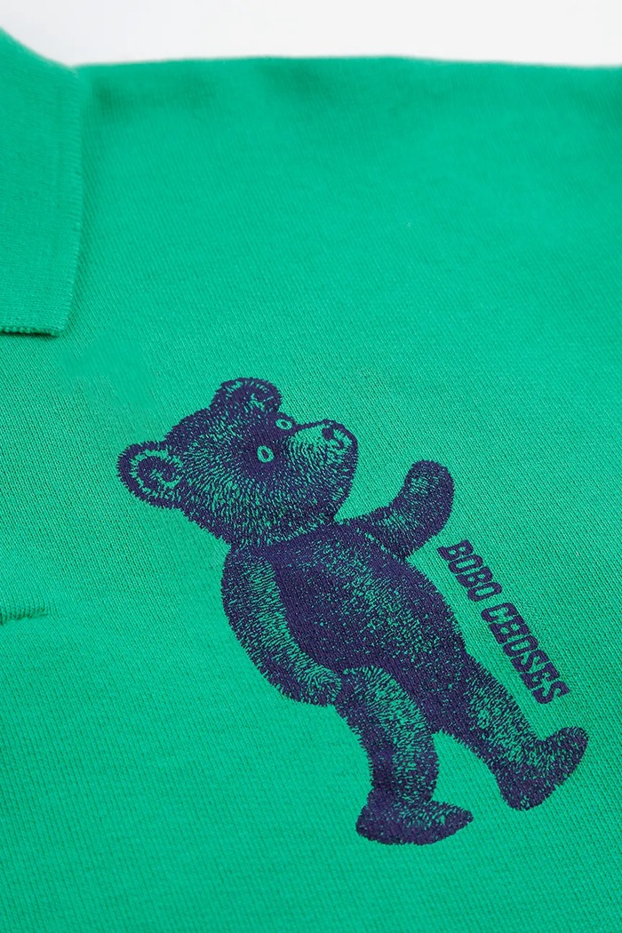 Κοριτσίστικα Bobo Choses φόρεμα βαμβακερό Softpaw Monster 226AC083 πράσινο
