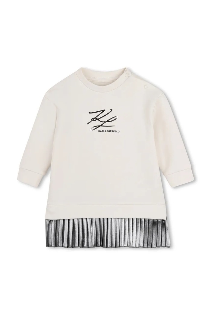 Karl Lagerfeld рокля от памук бежов Z31292.67.81