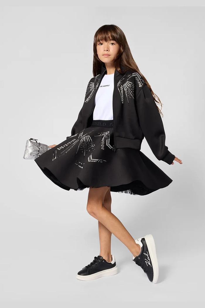 Babydoll haljina Karl Lagerfeld crna Z31328.114.150