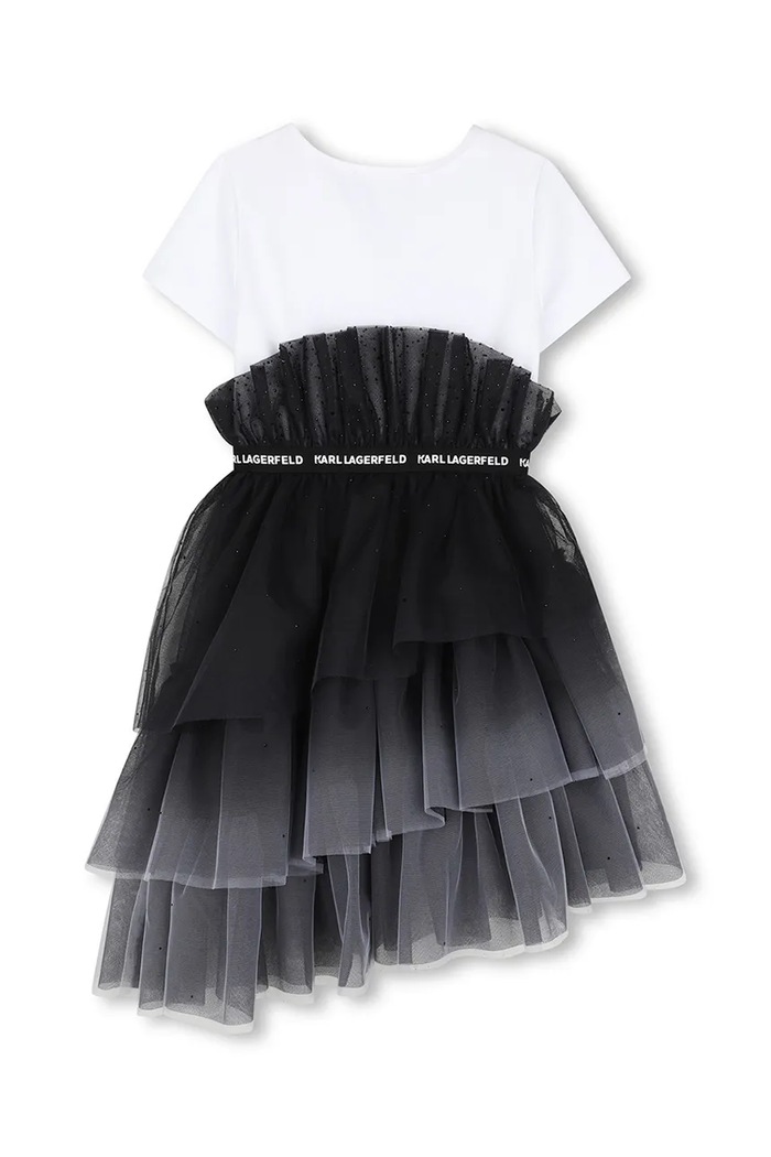 Djevojčice Karl Lagerfeld Babydoll haljina Z31326.114.150 bijela