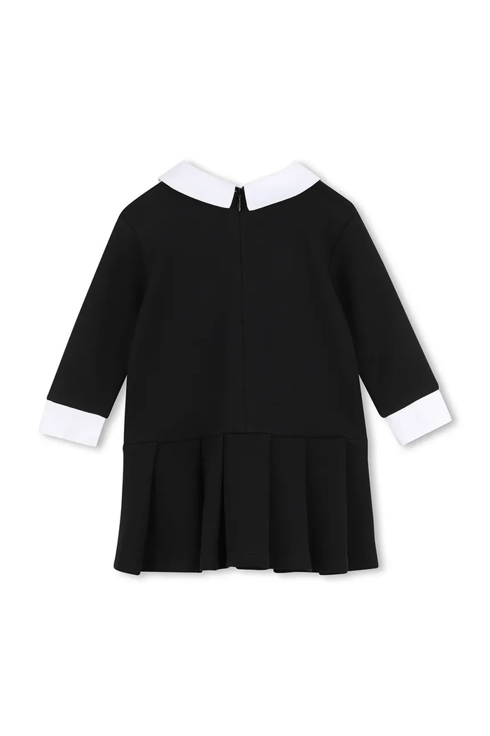 Karl Lagerfeld Skladané šaty s bavlnou Z31291.86.108 čierna AW26
