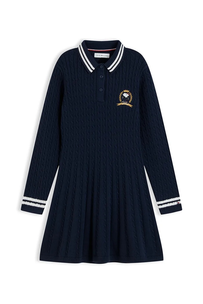 Tommy Hilfiger Sukienka bawełniana x Peanuts KG0KG09610.104.122.9BY2 granatowy AW26