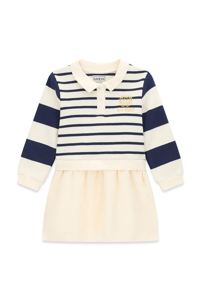 Guess Sukienka letnia bawełniana beżowy K6BK18.K6034.9BY2
