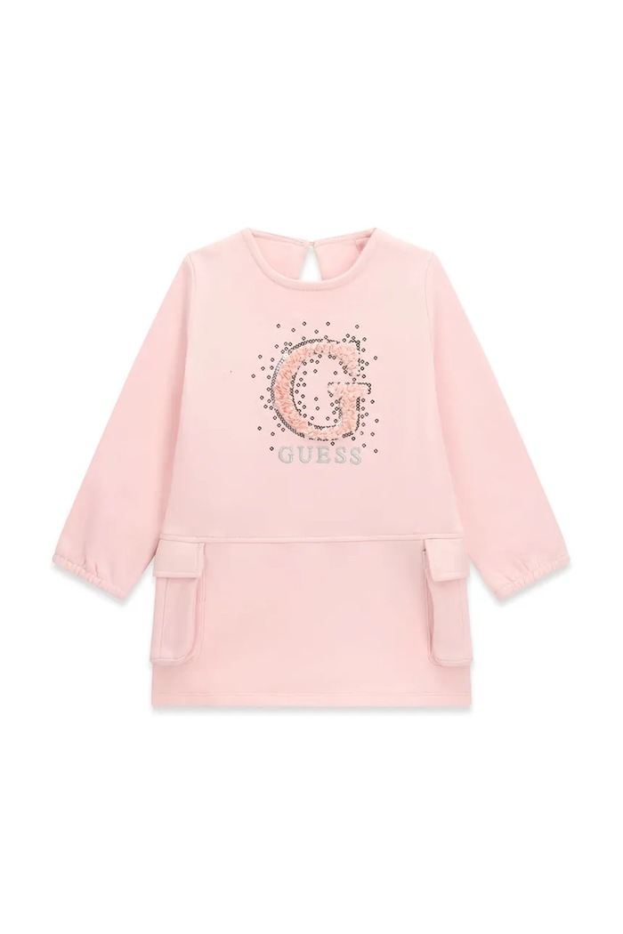 Guess Sukienka z bawełną różowy K6BK16.K5938.9BY2