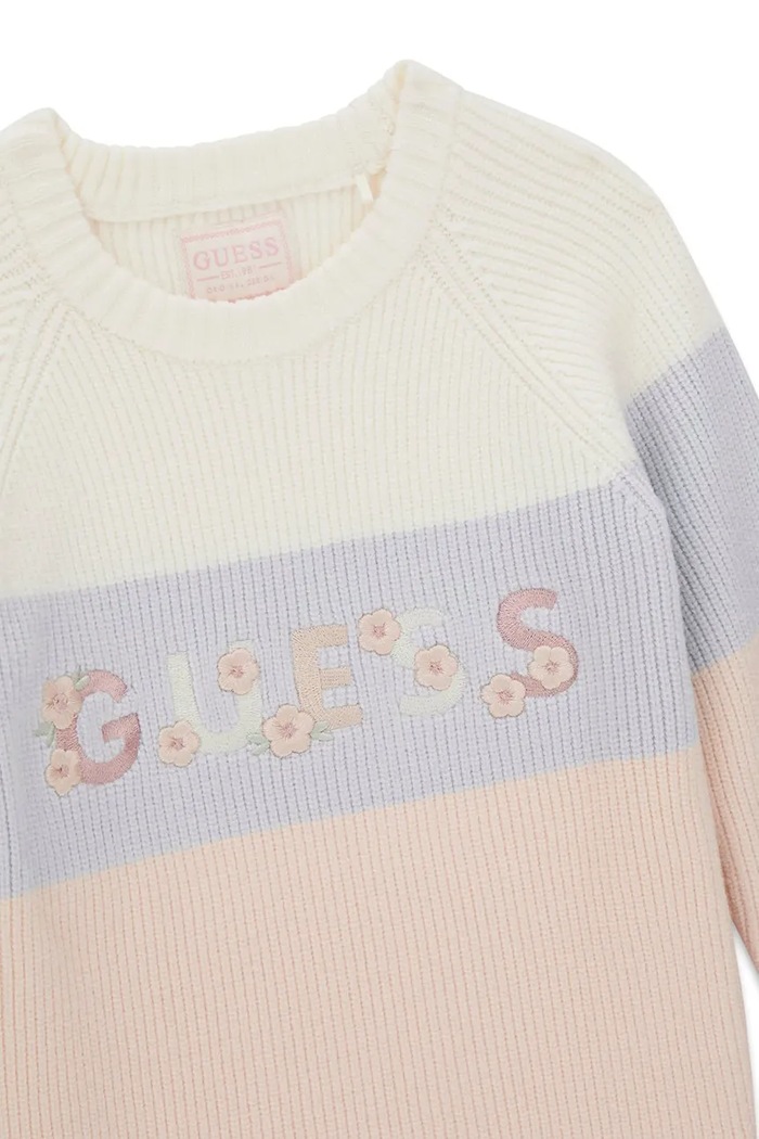 Dziewczynka Guess Sukienka sweterkowa z wiskozą K6BK15.Z1311.9BY2 beżowy