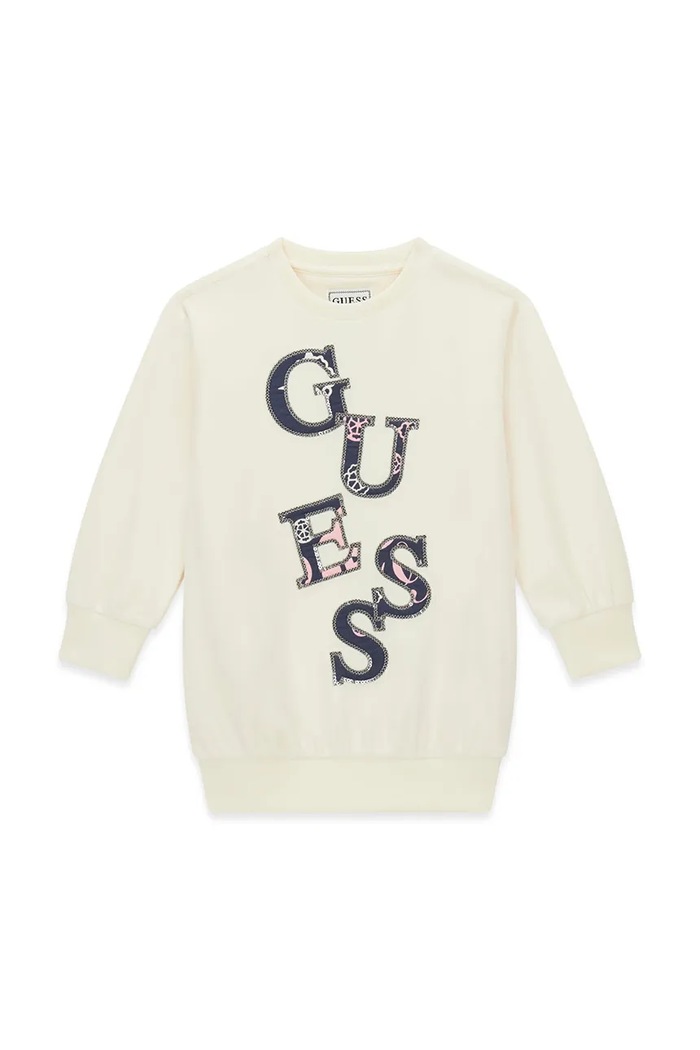 Guess Sukienka welurowa beżowy K6BK13.K5937.9BY2