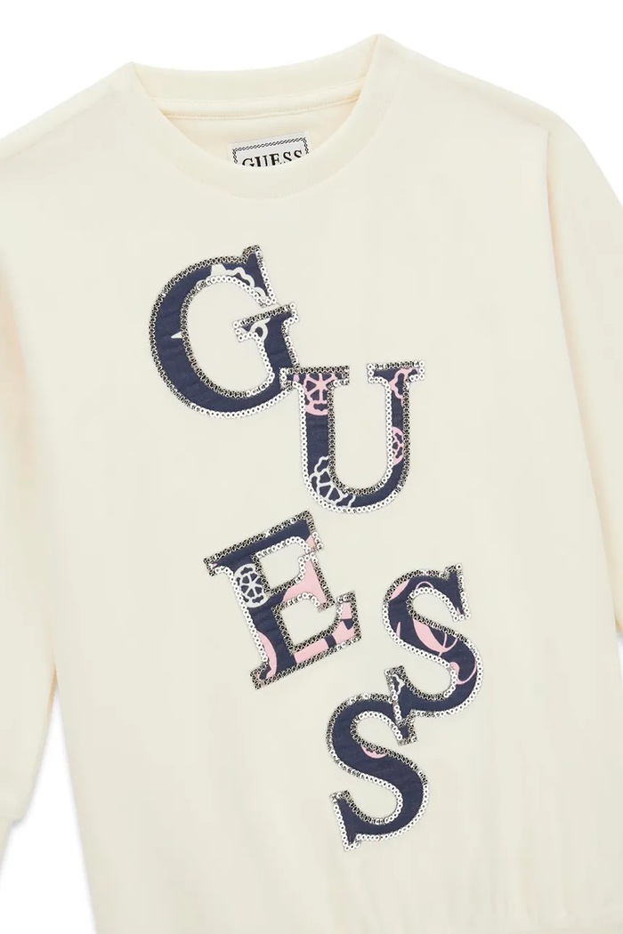 Dziewczynka Guess Sukienka welurowa K6BK13.K5937.9BY2 beżowy
