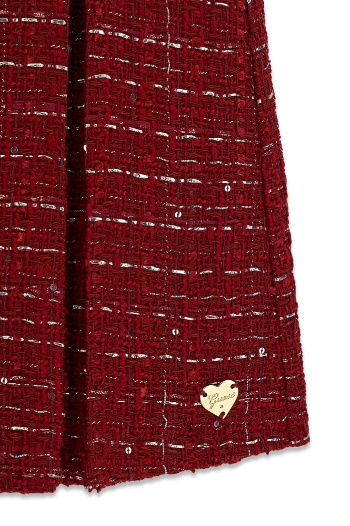 Dziewczynka Guess Sukienka rozkloszowana K6BK09.W3994.9BY2 bordowy