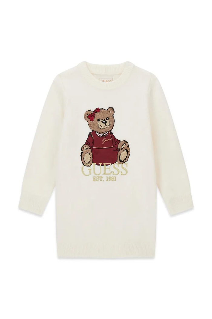 Guess Sukienka sweterkowa z wiskozą beżowy K6BK08.Z1308.9BY2