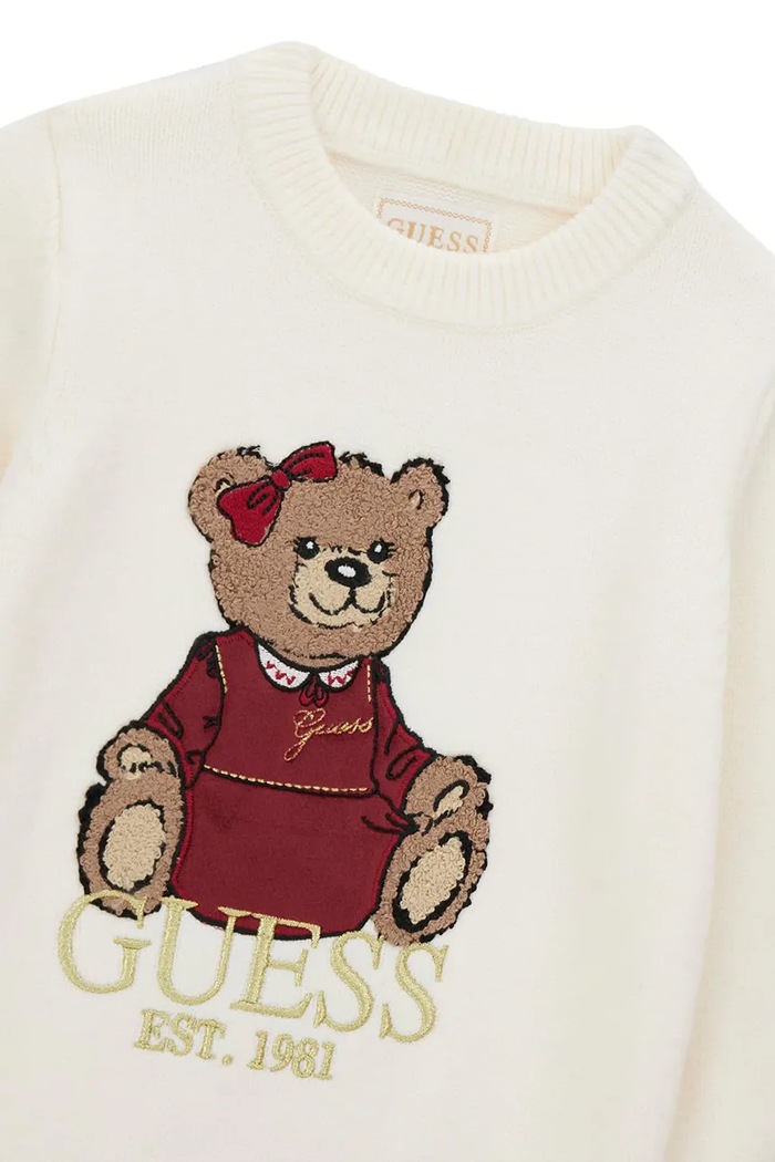 Dziewczynka Guess Sukienka sweterkowa z wiskozą K6BK08.Z1308.9BY2 beżowy