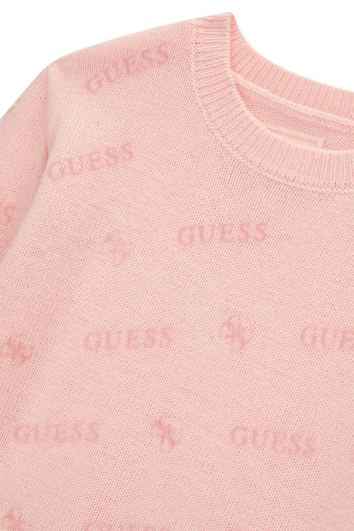Dziewczynka Guess Sukienka sweterkowa z dodatkiem wełny K6BK06.Z1306.9BY2 różowy