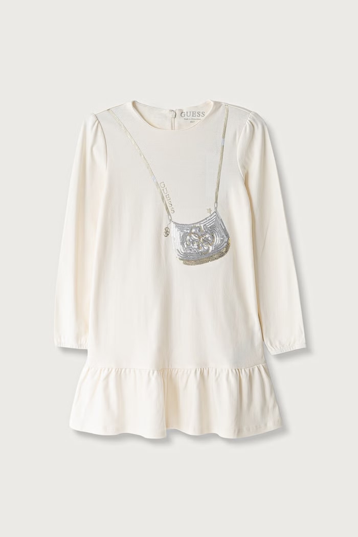 Guess Sukienka babydoll bawełniana beżowy K6BK05.K5934.9BY2