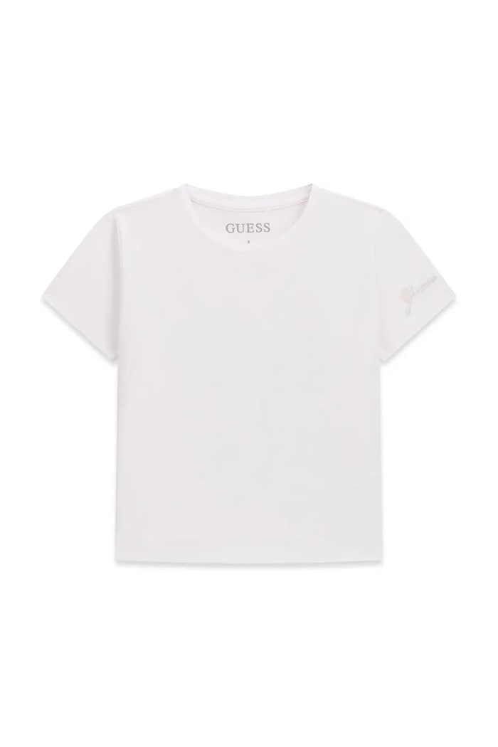 Guess T-shirt dziecięcy bawełniany z elastanem biały J6BG03.K5907.9BY2