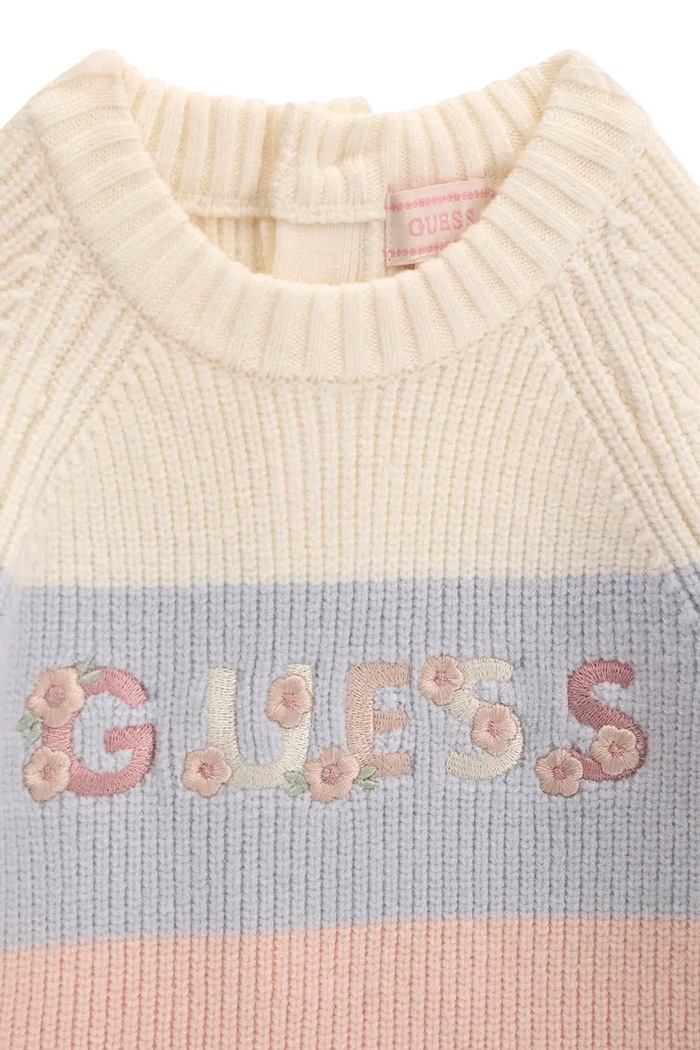 Dziewczynka Guess Sukienka sweterkowa z wiskozą A6BK10.Z1319.9BY2 beżowy
