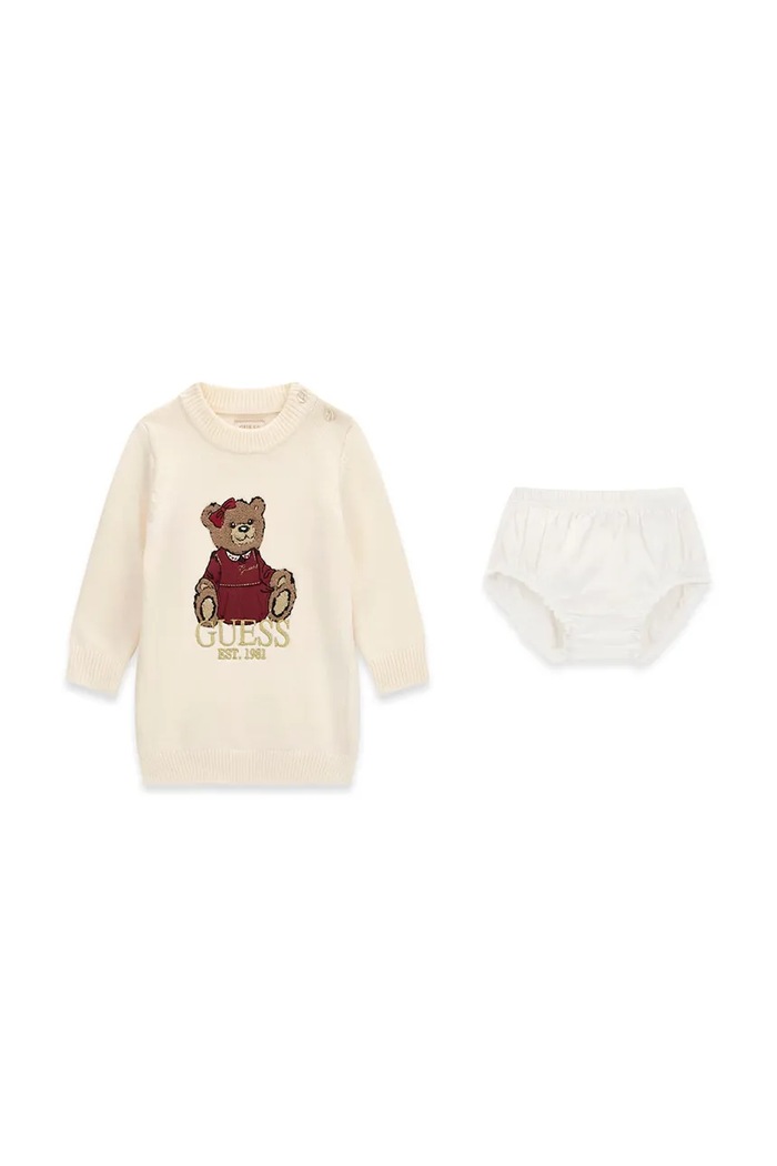 Guess Sukienka sweterkowa z wiskozą beżowy A6BK06.Z1316.9BY2