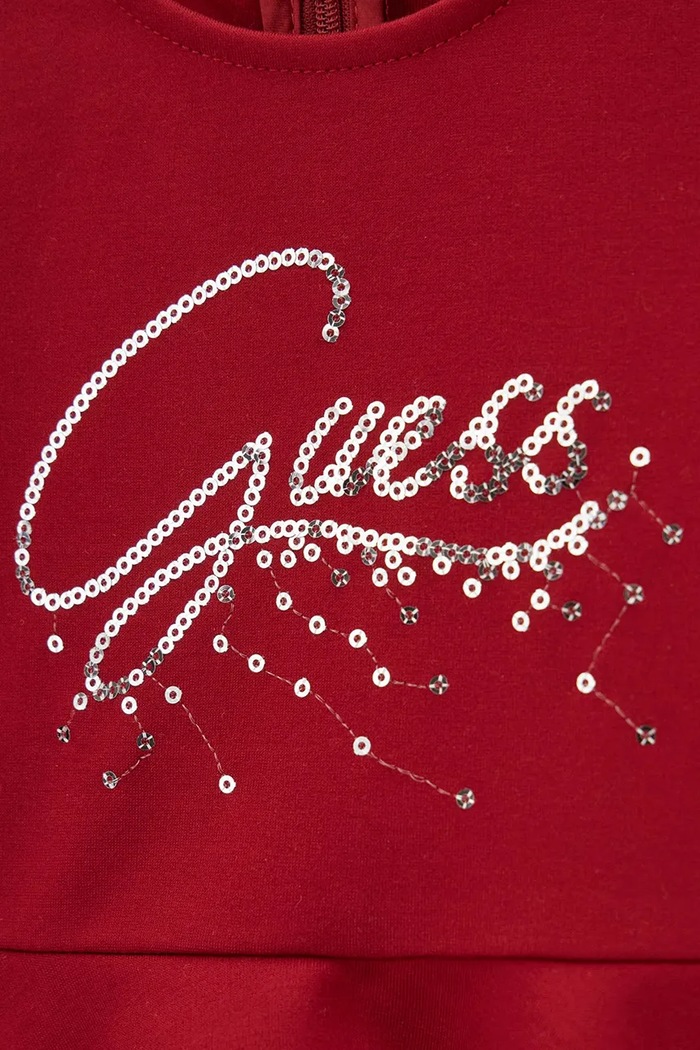 Dziewczynka Guess Sukienka rozkloszowana z wiskozą A6BK03.K5957.9BY2 bordowy