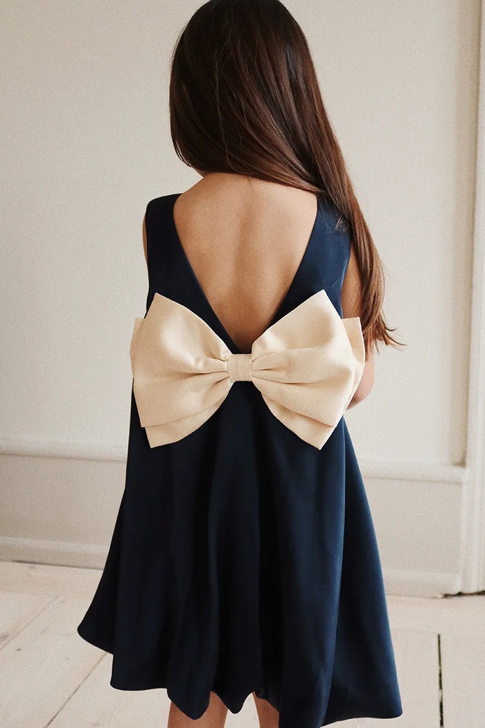 Konges Sløjd Φόρεμα balloon SHEENA DRESS σκούρο μπλε KS107392.9BY2
