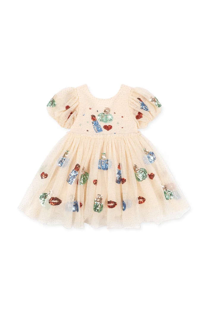Konges Sløjd Sukienka YVONNE PUFF DRESS beżowy KS106333.9BY2
