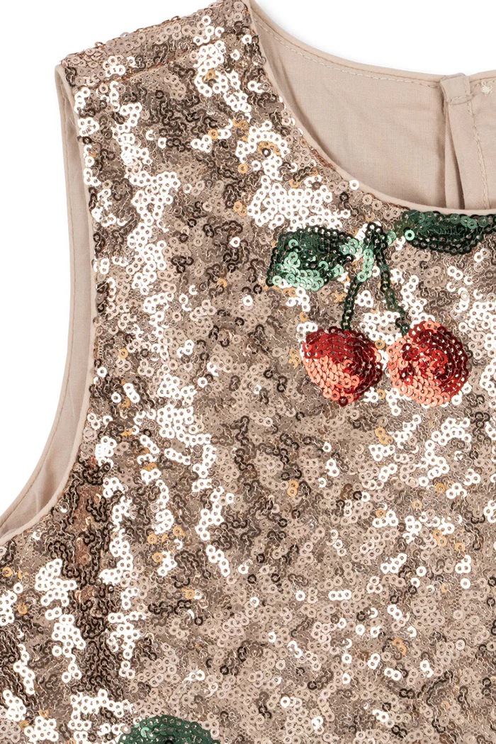 Konges Sløjd Sukienka STARLA SEQUIN DRESS KS106256.9BY2 złoty AW26