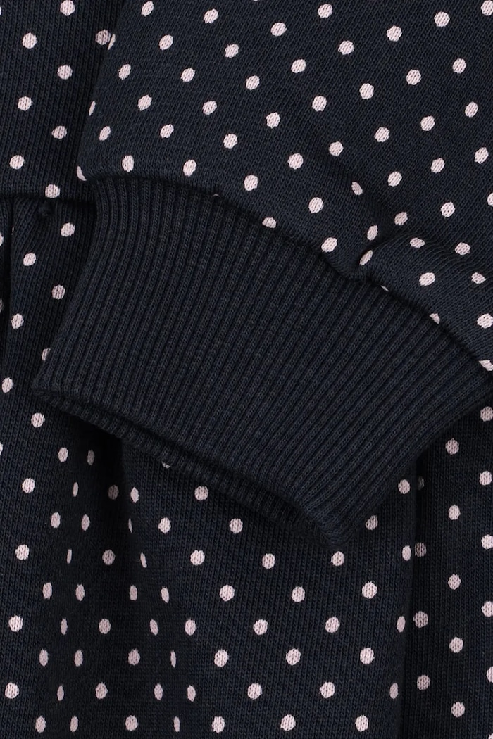Šaty s bavlnou LOU DOT SEQUIN SWEAT DRESS GOTS Konges Sløjd tmavomodrá KS106118.9BY2