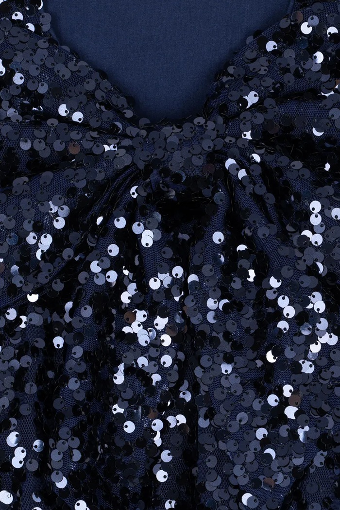 Сукня LILA SEQUINS BOW DRESS Konges Sløjd KS106100.9BY2 темно-синій