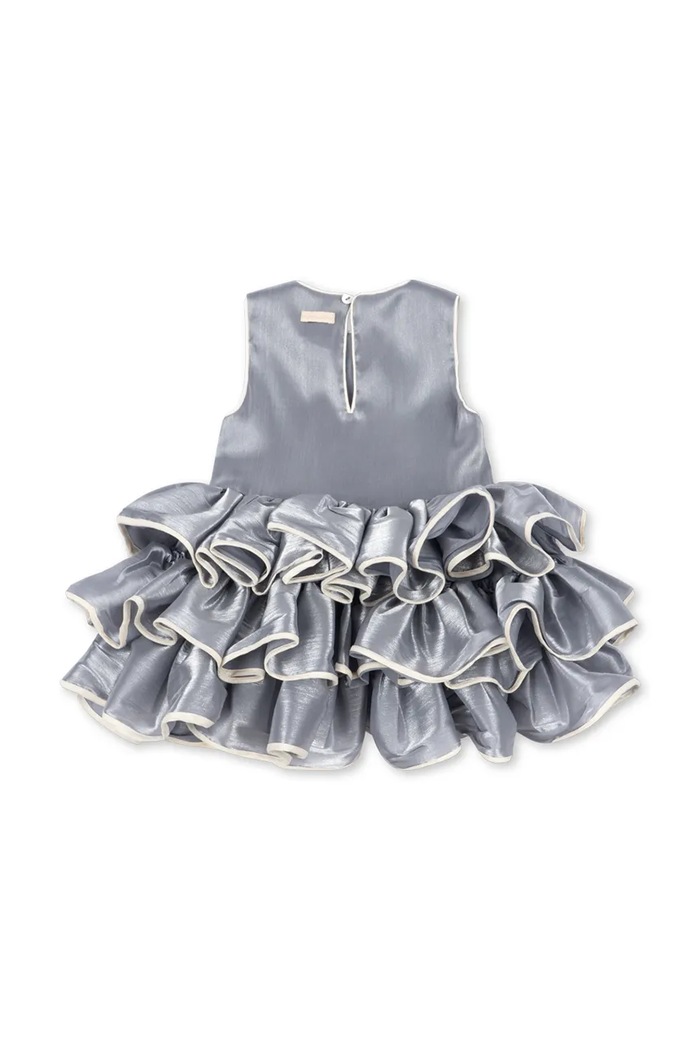 Dievča Konges Sløjd Šaty FIA FRILL DRESS GRS KS106017.9BY2 modrá