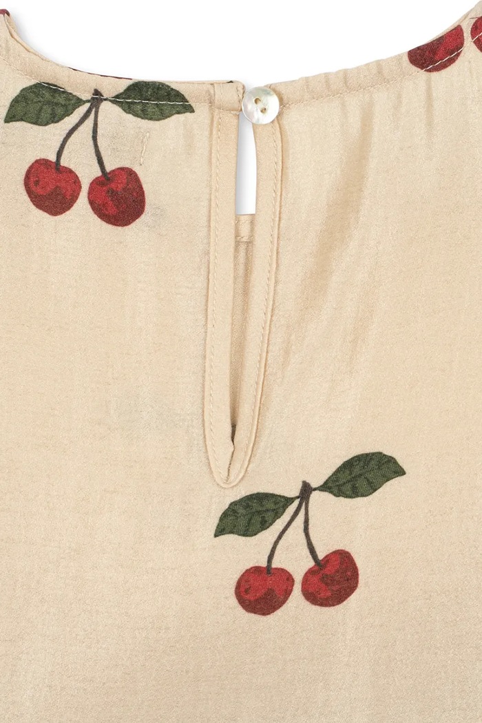 Fete Konges Sløjd Rochie evazată FANYA CHERRY DRESS KS106013.9BY2 bej