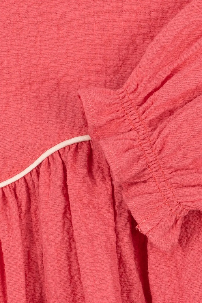 Sukienka rozkloszowana bawełniana z elastanem AVA DRESS GOTS Konges Sløjd różowy KS105883.9BY2