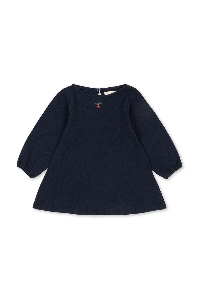 Konges Sløjd Sukienka z bawełną ROMY DRESS granatowy KS104418.9BY2