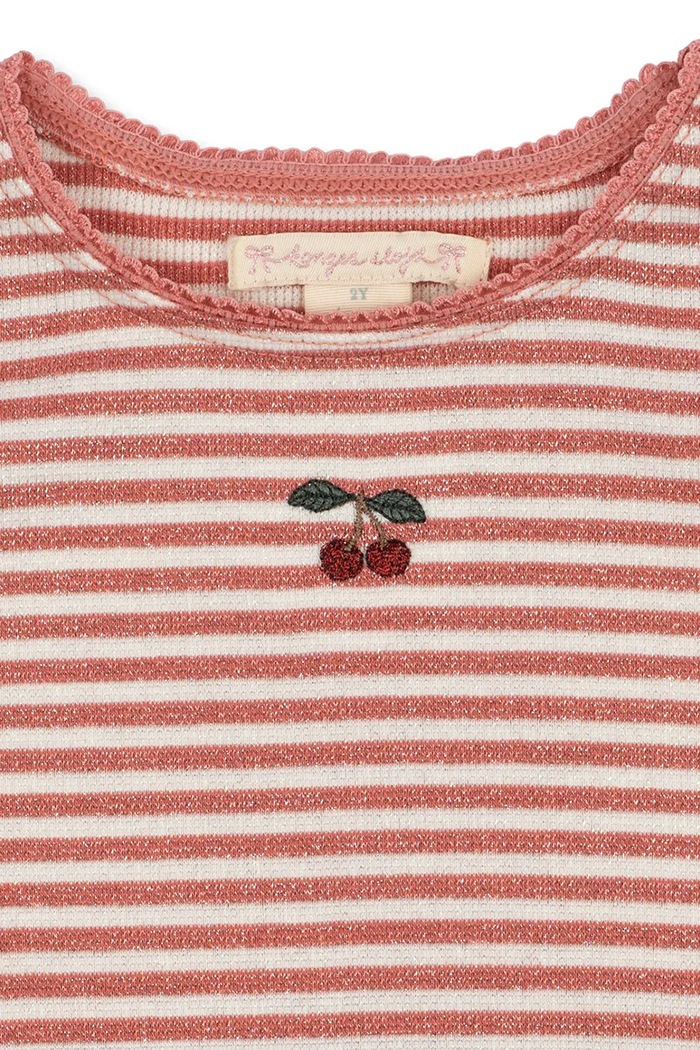 Dziewczynka Konges Sløjd Sukienka z bawełną ROLI STRIPE DRESS OCS KS107378.9BY2 różowy