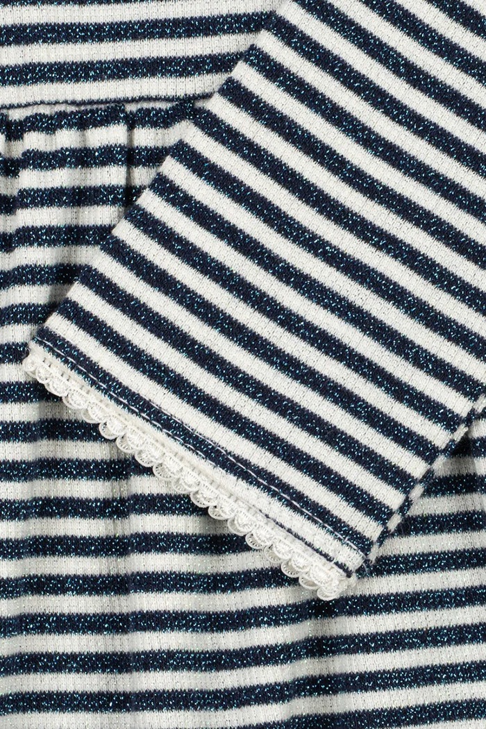 Šaty s bavlnou ROLI STRIPE DRESS OCS Konges Sløjd KS107378.9BY2 modrá
