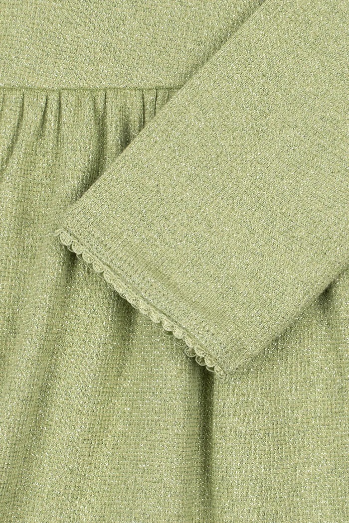 Konges Sløjd Sukienka z bawełną ROLI DRESS OCS KS106216.9BY2 zielony AW26