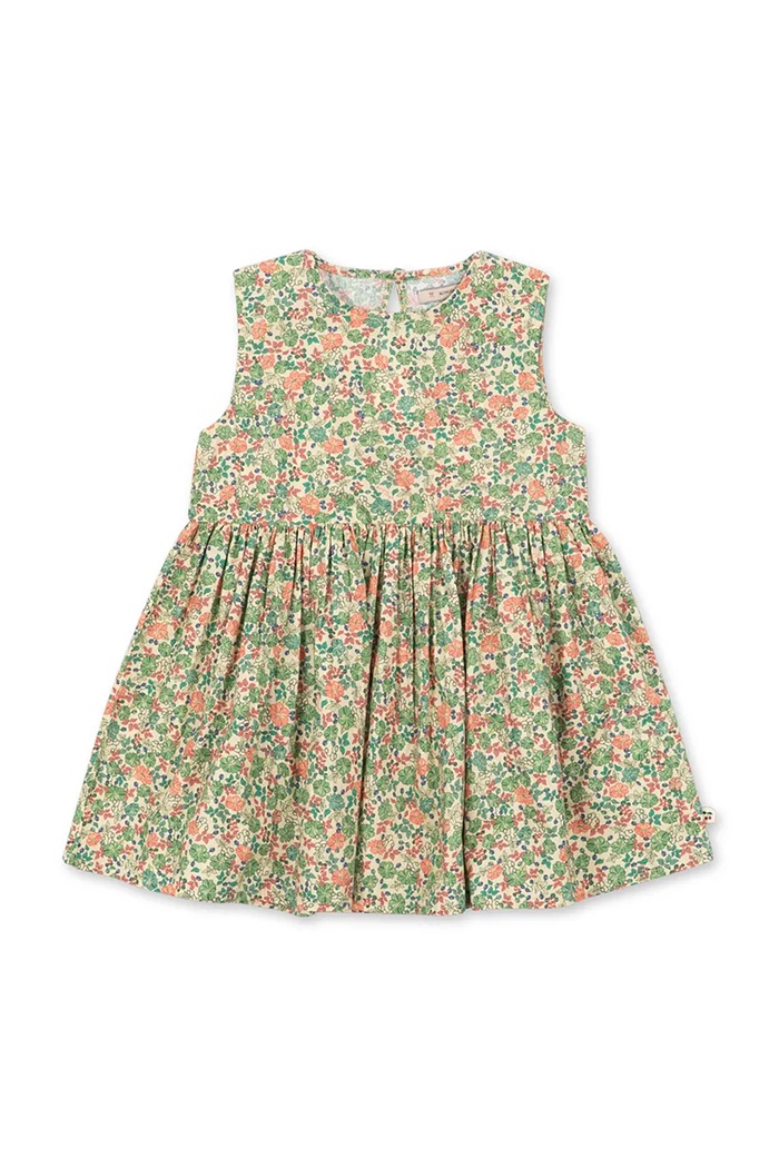 Konges Sløjd Šaty bavlnené PONZA DRESS GOTS KS106201.9BY2 zelená AW26