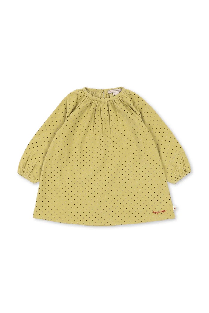 Konges Sløjd Sukienka bawełniana MARLO DRESS GOTS KS106146.9BY2 żółty AW26