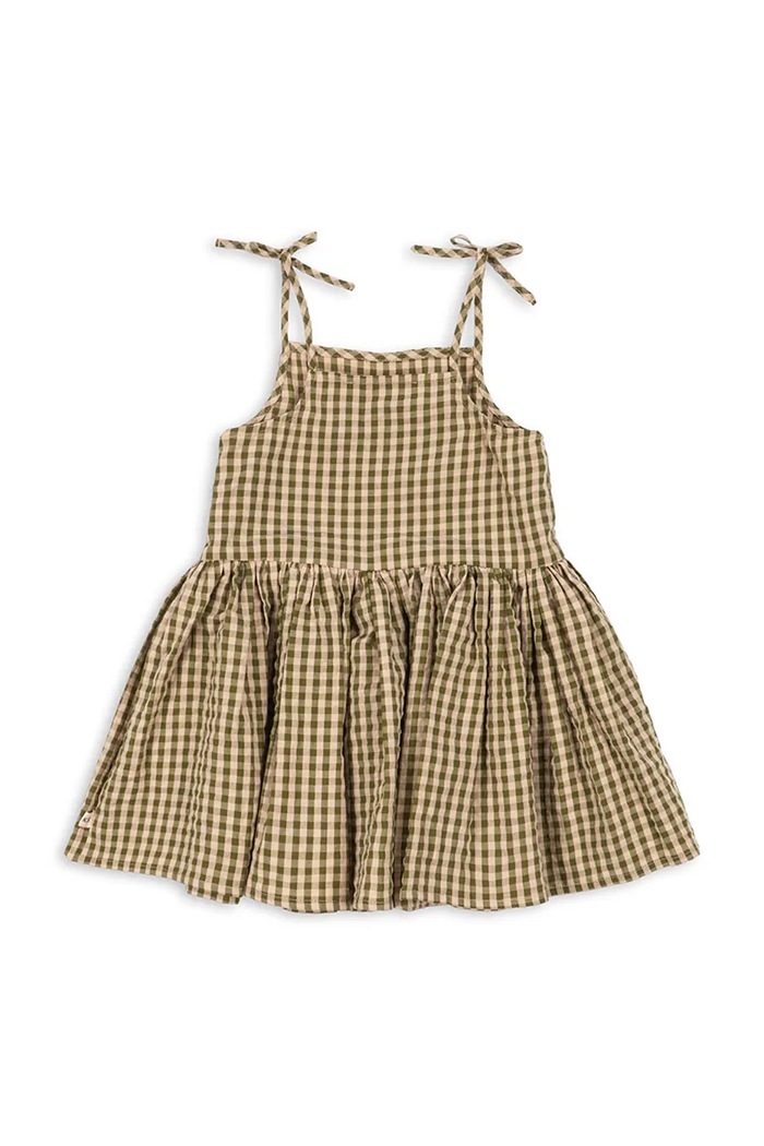Konges Sløjd Šaty bavlnené KIM ISOTTA DRESS GOTS KS106065.9BY2 zelená AW26