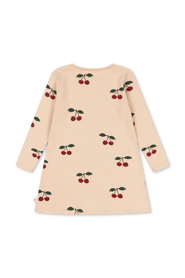 Konges Sløjd Sukienka bawełniana ELLA DRESS GOTS KS105982.9BY2 beżowy AW26