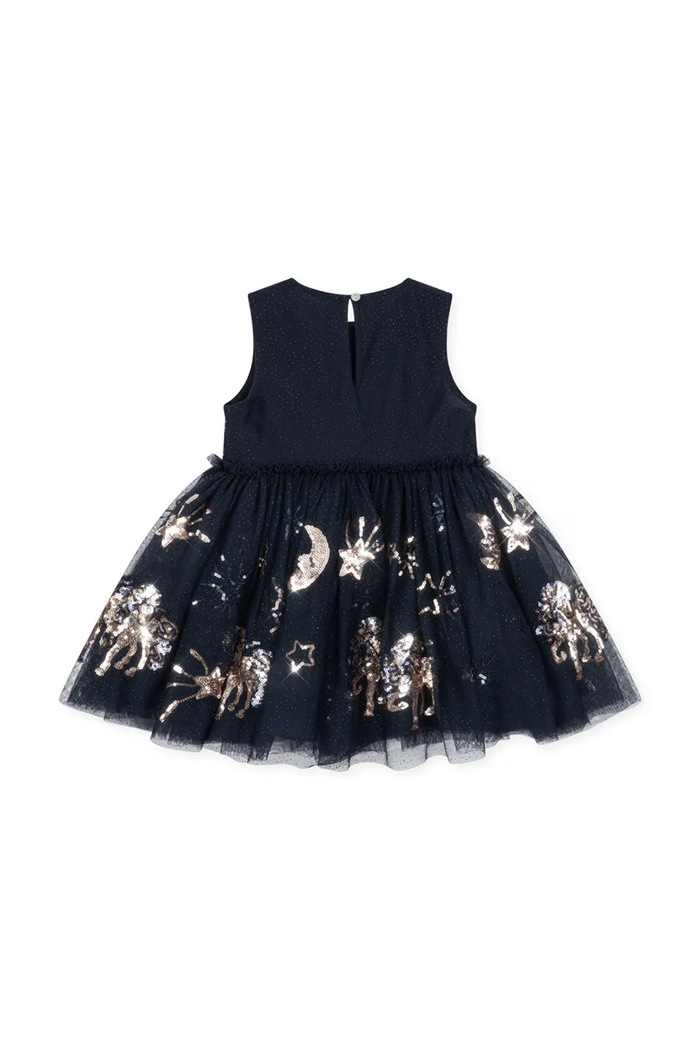 Konges Sløjd Princeznovské šaty YVONNE DRESS GRS KS106332.9BY2 tmavomodrá AW26