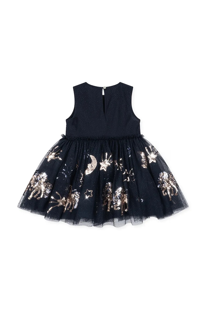 Konges Sløjd Princeznovské šaty YVONNE DRESS GRS KS106332.9BY2 tmavomodrá AW26