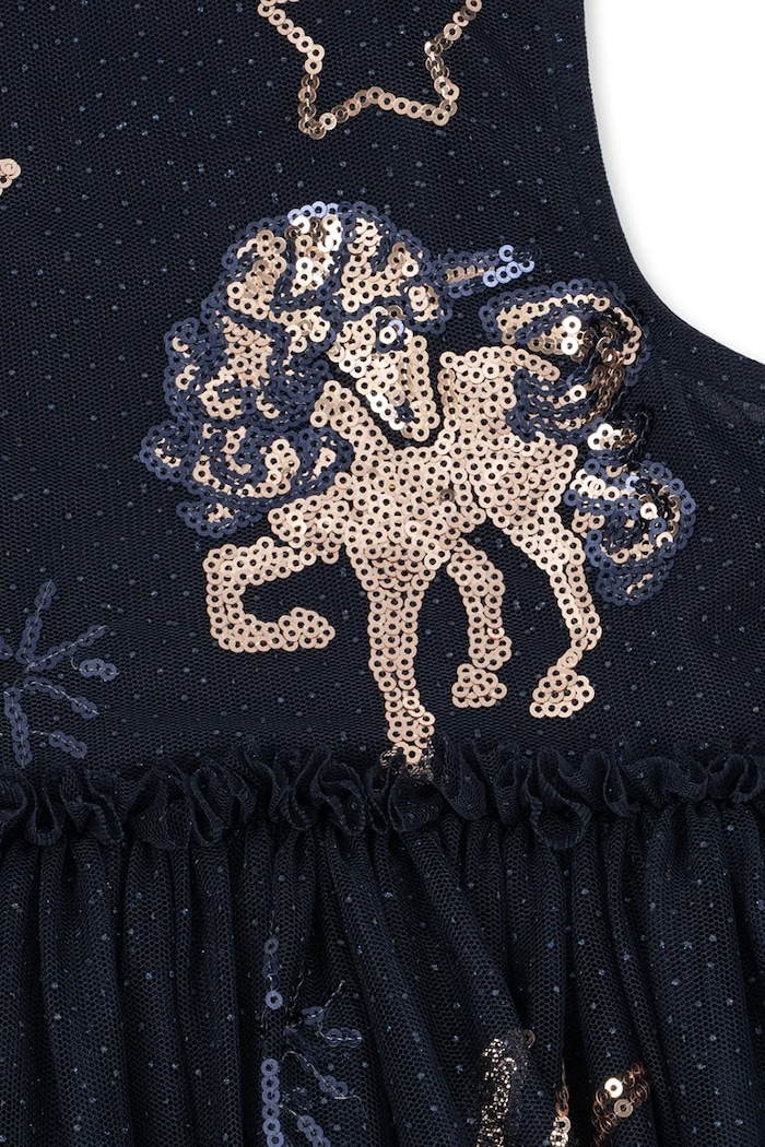 Princeznovské šaty YVONNE DRESS GRS Konges Sløjd KS106332.9BY2 tmavomodrá