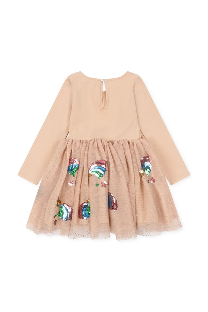 Konges Sløjd φόρεμα flared με βαμβάκι YVONNE BALLERINA DRESS GRS KS106331.9BY2 μπεζ AW26